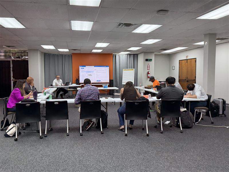 SOLID associates participating in resilient floor care training in Arlington, Texas.